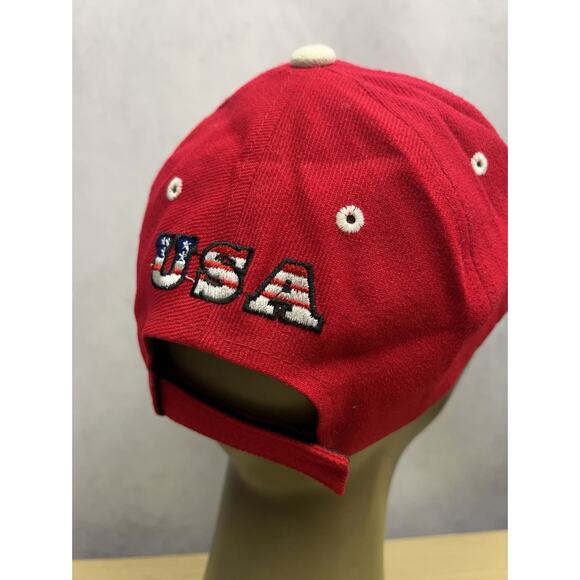 VTG USA Hat Embroidered Snapback Trucker 80s 90s Eagle Stars Made In Korea - Picture 3 of 6